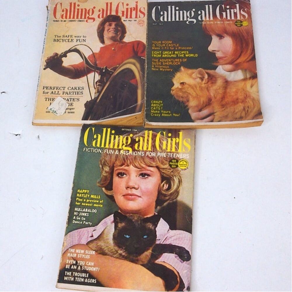 Vintage Calling All Girls Magazine May 1964 May 1965 October 1966 Lot of 3